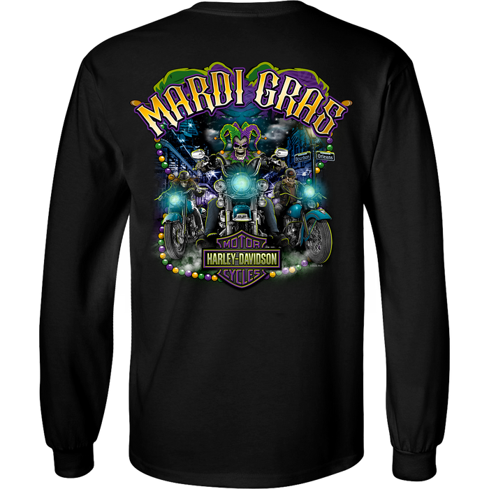 Mardi Gras Jester Rider Men's Long Sleeve Shirt